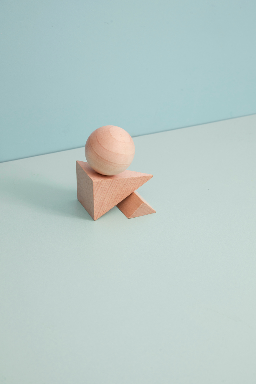 Fractions & 3D Shapes Wooden Sphere and Pyramid