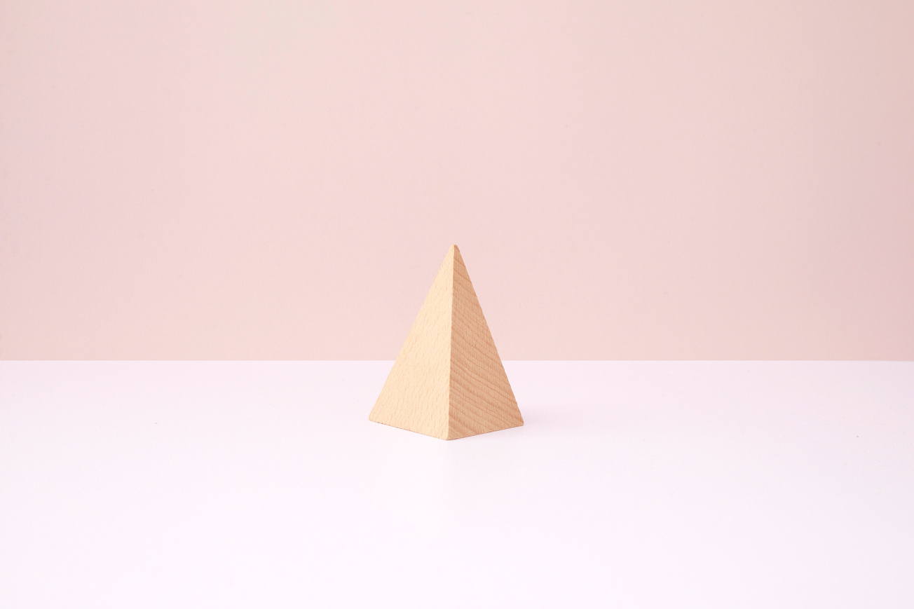 Fractions & 3D Shapes Wooden Pyramid